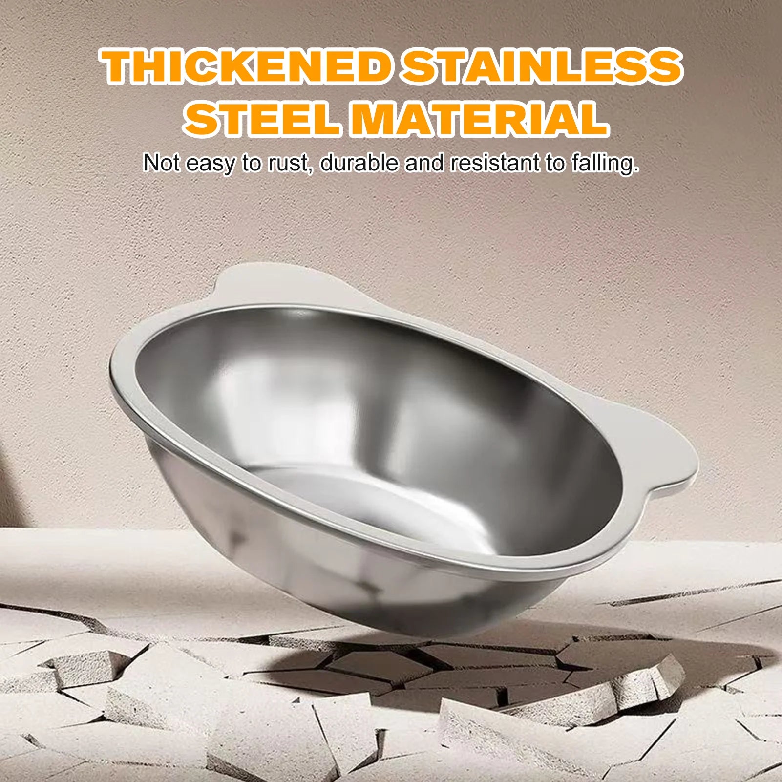 Stainless Steel Elevated Cat Bowl | 15° Ergonomic Design