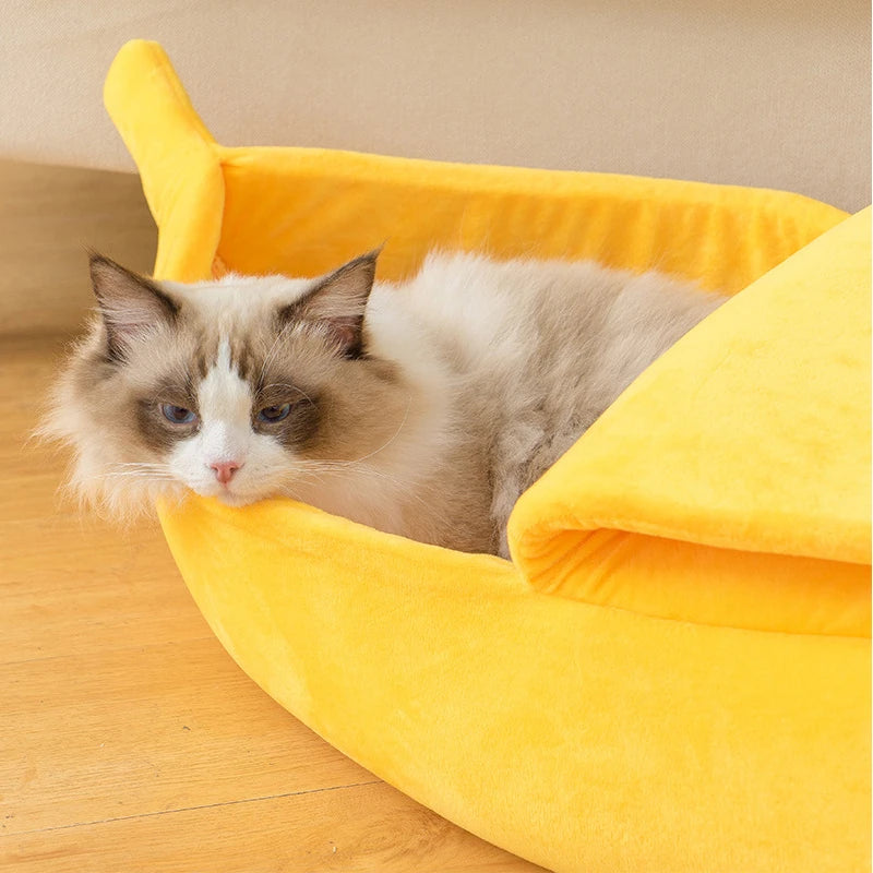 Banana Cat Bed | Sleeping House for Cats & Small dogs