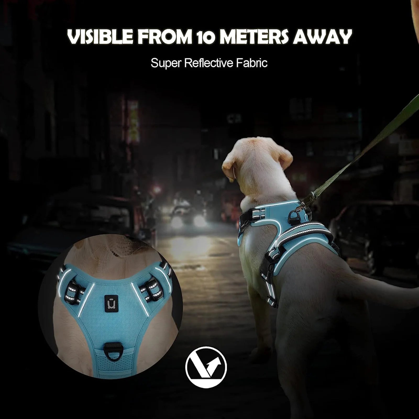 Adjustable Reflective No-Pull Dog Harness | Breathable Nylon Vest for Medium & Large Dogs