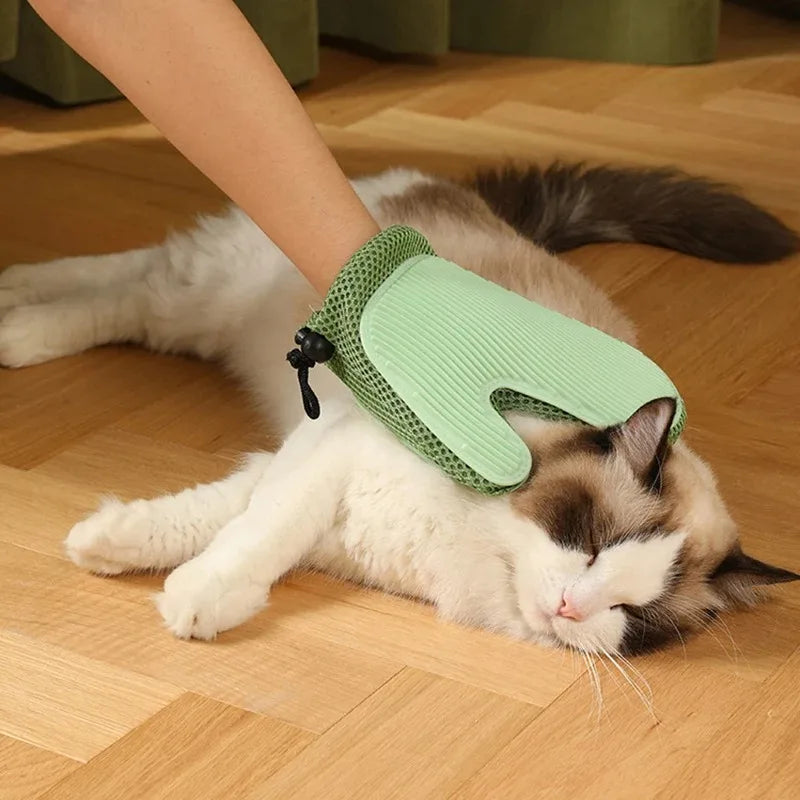 2-in-1 Pet Grooming & Massage Glove | Silicone Fur Removal Mitt