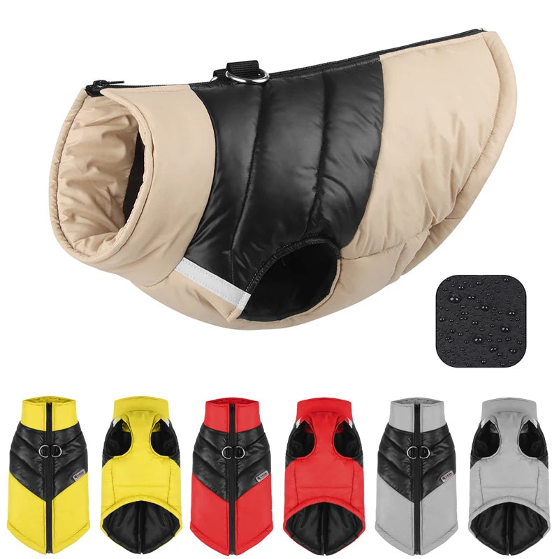 Waterproof Winter Dog Jacket | Padded Warm Vest for Small & Large Dogs
