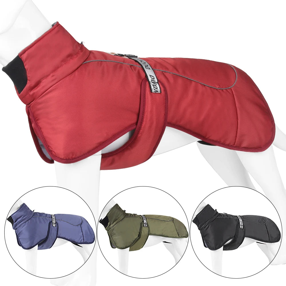 Winter Fleece Dog Jacket | Warm Coat for Large Dogs