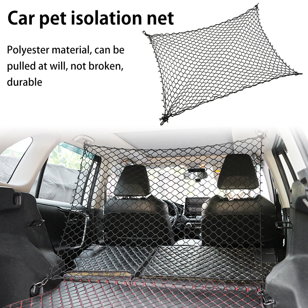 Car Safety Net for Pets | Trunk Barrier & Space Divider for Dogs