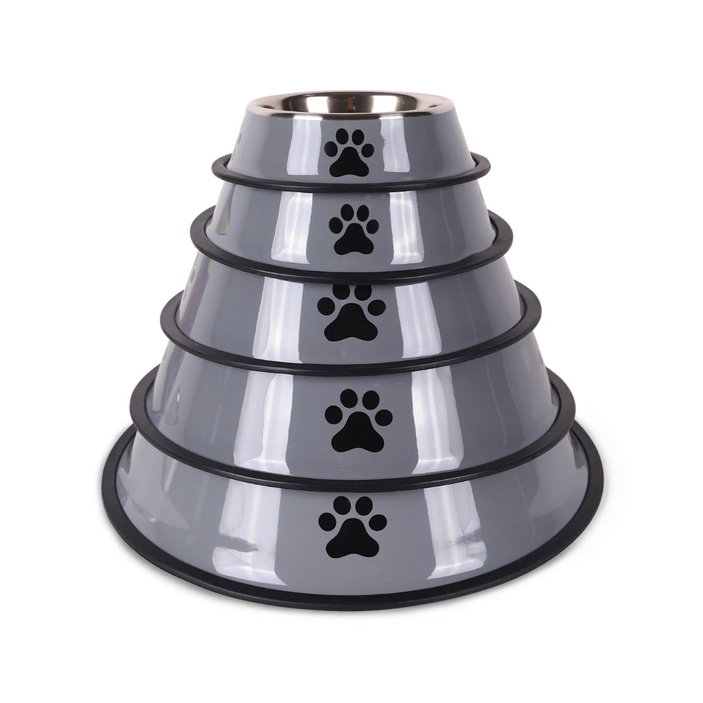 Stainless Steel Pet Bowl | Anti-Slip Food & Water Bowl (Multiple Sizes)