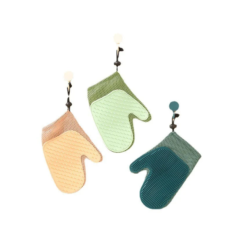 2-in-1 Pet Grooming & Massage Glove | Silicone Fur Removal Mitt