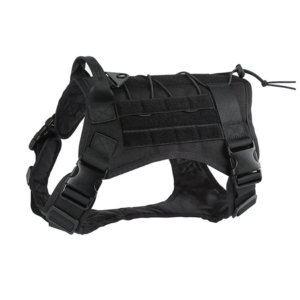 Adjustable Tactical Dog Harness | Heavy Duty Nylon Vest for Medium & Large Dogs