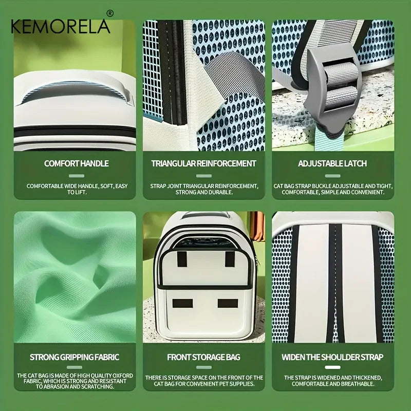 Space Capsule Pet Backpack – Breathable Travel Carrier for Cats & Small Dogs (Up to 7kg)