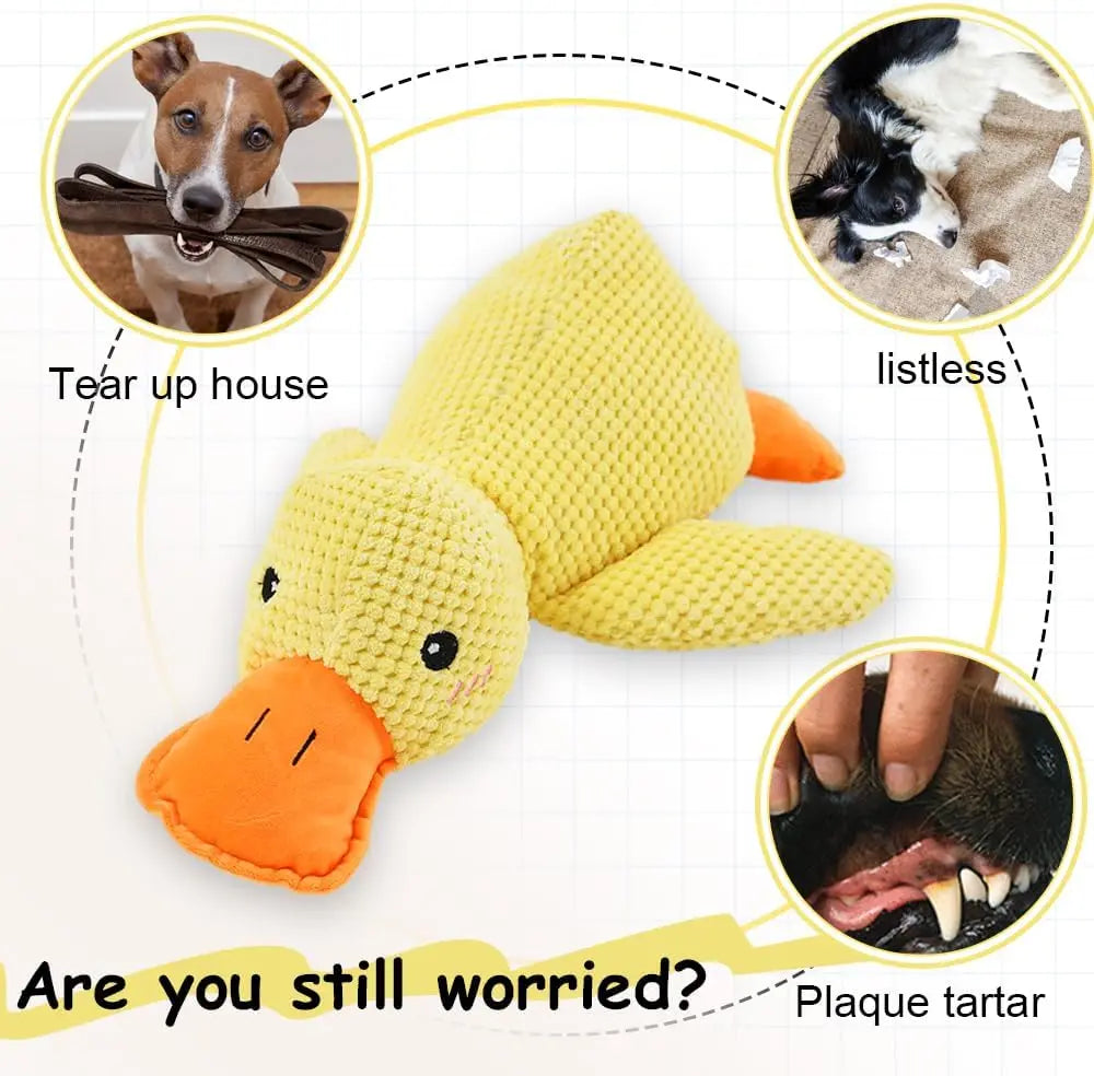 Bite-Resistant Duck Toy for Dogs | Interactive Chew, Dental Cleaning & Playtime Fun