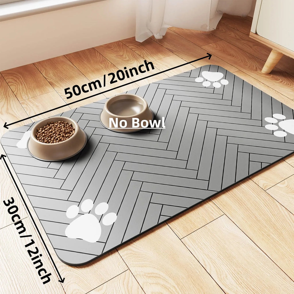 Waterproof Pet Feeding Mat | Anti-Slip & Quick-Dry Bowl Mat