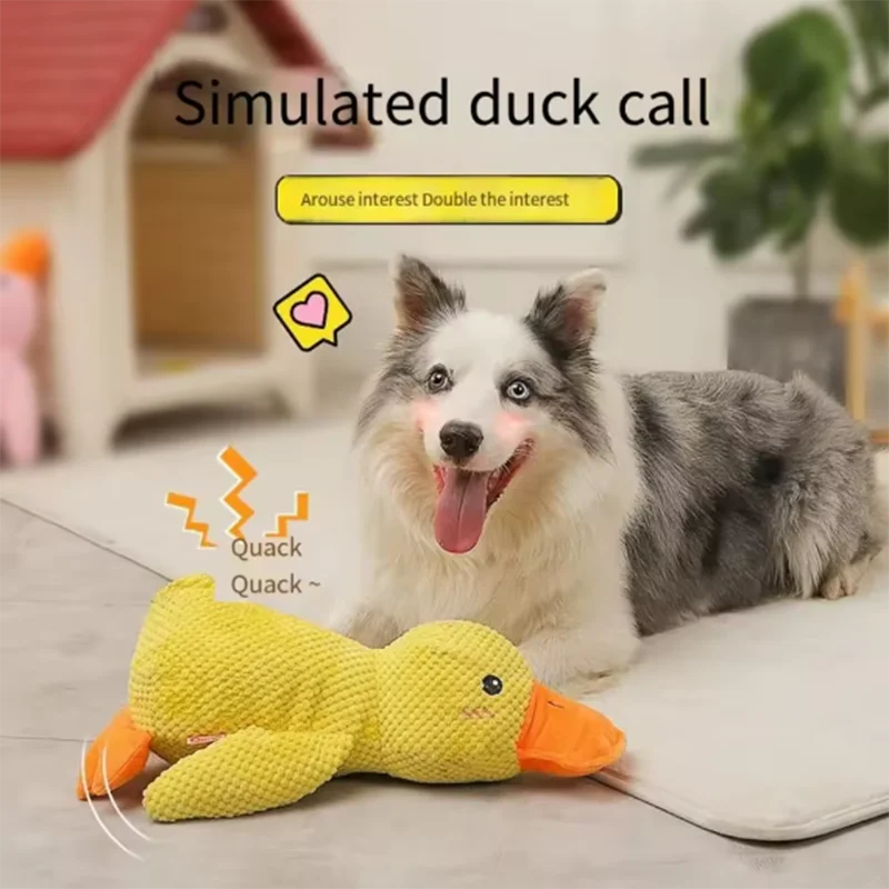 Bite-Resistant Duck Toy for Dogs | Interactive Chew, Dental Cleaning & Playtime Fun