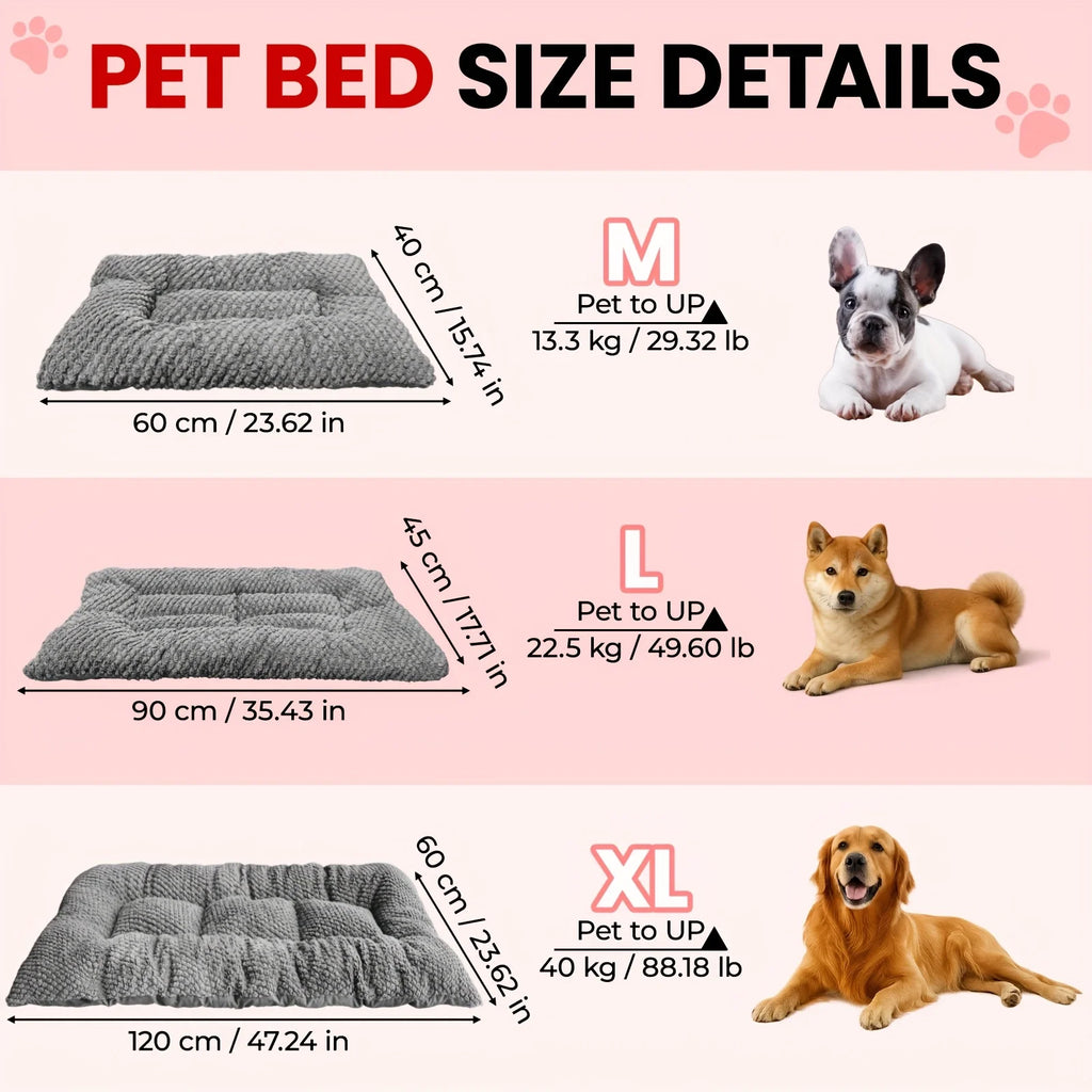 Soft Washable Dog Bed Mattress | Non-Slip, Comfortable & Supportive Pet Bed (M / L / XL)