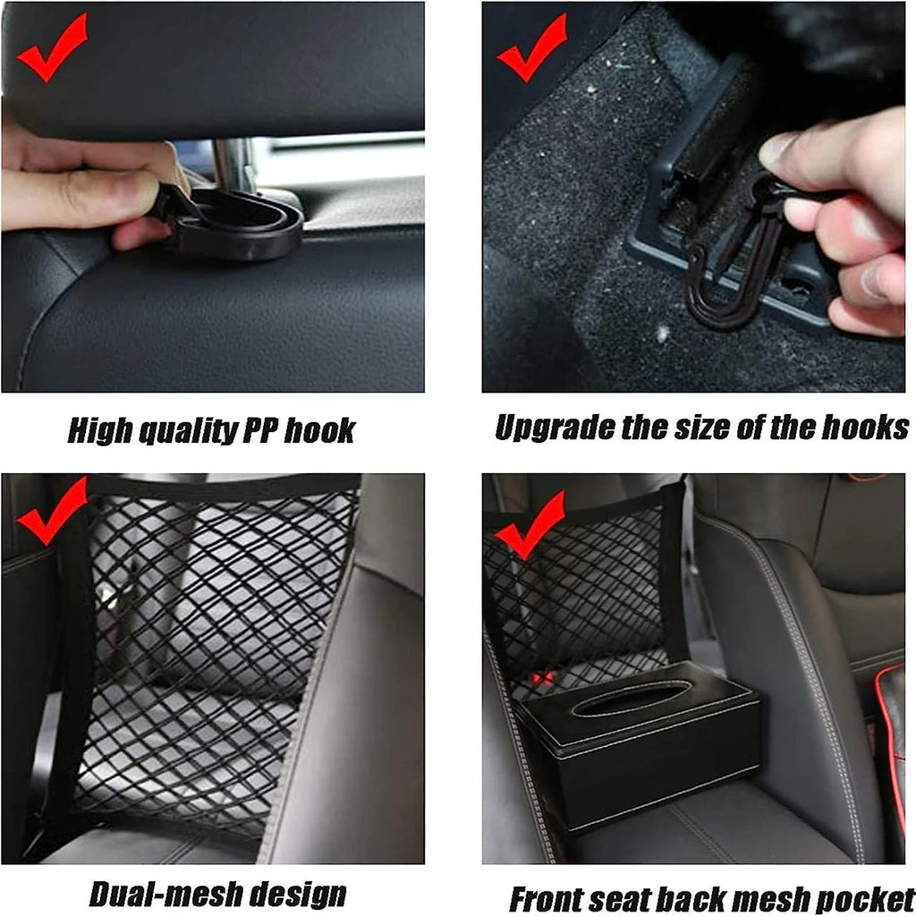 Premium Pet Car Safety Net Barrier | Universal Backseat Divider