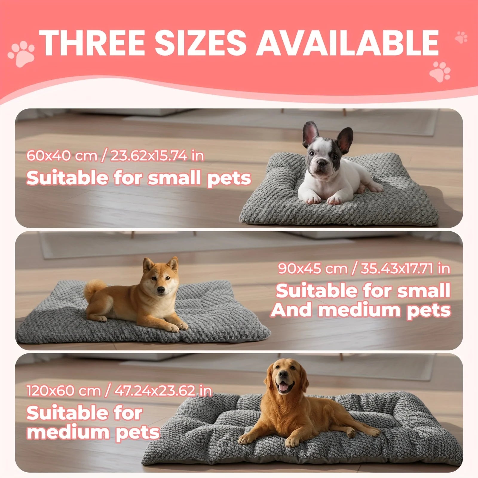 Soft Washable Dog Bed Mattress | Non-Slip, Comfortable & Supportive Pet Bed (M / L / XL)