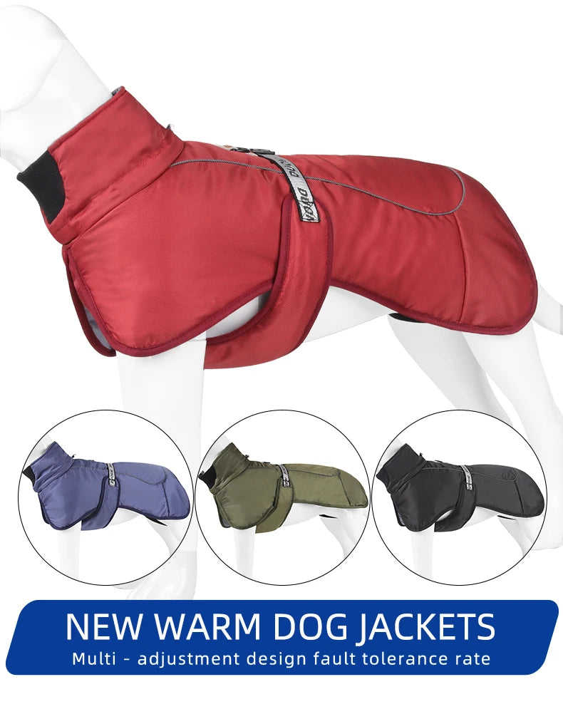Winter Fleece Dog Jacket | Warm Coat for Large Dogs