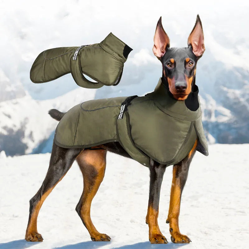 Winter Fleece Dog Jacket | Warm Coat for Large Dogs