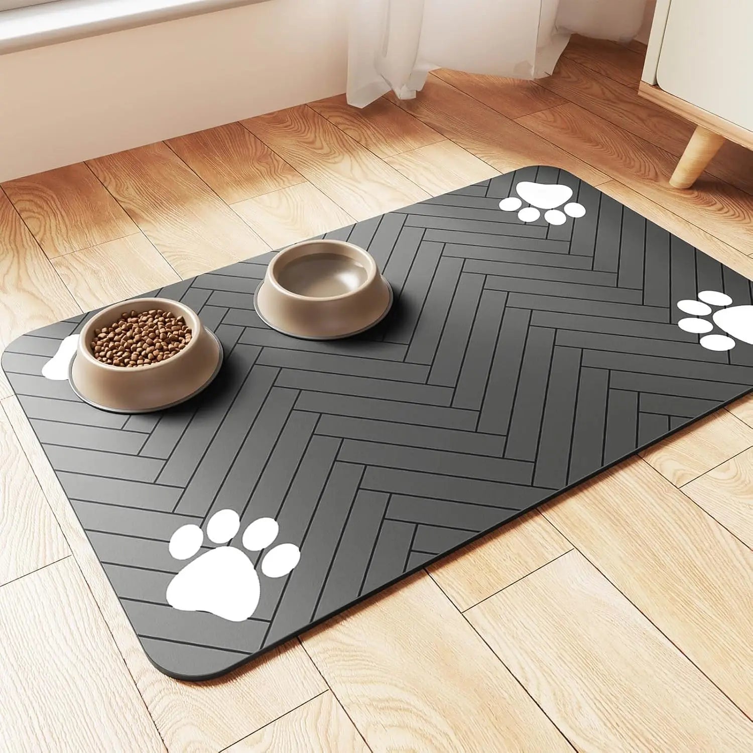 Waterproof Pet Feeding Mat | Anti-Slip & Quick-Dry Bowl Mat