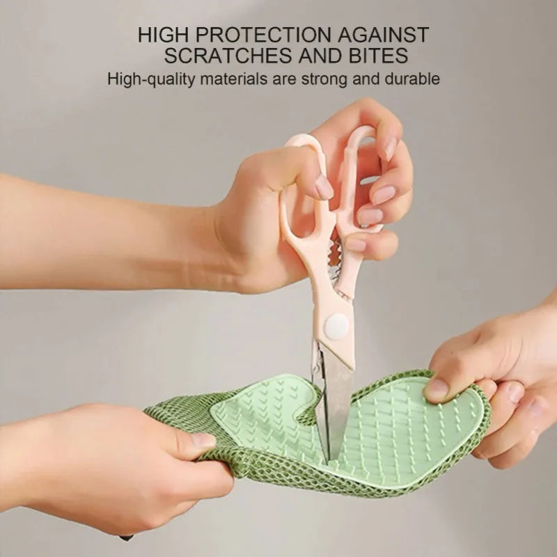 2-in-1 Pet Grooming & Massage Glove | Silicone Fur Removal Mitt