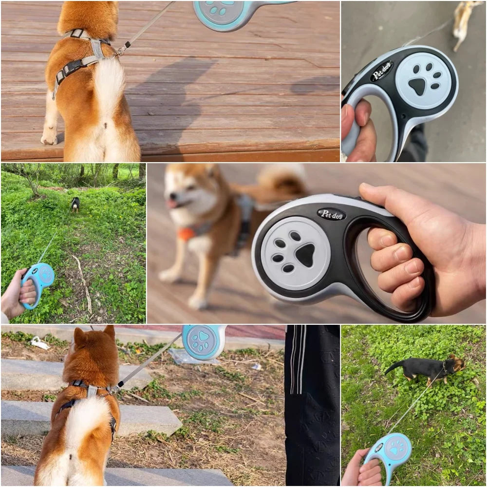 Retractable Dog Leash 3m / 5m | Strong Nylon Lead for Small & Medium Dogs