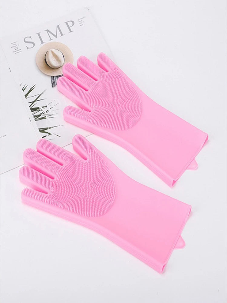 Pet Grooming Gloves | Gentle Cleaning & Bathing Gloves for Cats & Dogs