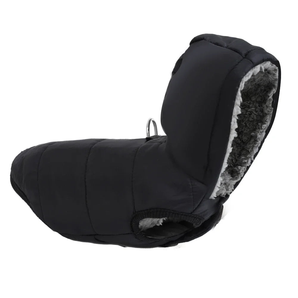 Waterproof Pet Hoodie Jacket with D-Ring | Winter Warm Fleece Coat for Cats & Small Dogs (XS–XL)