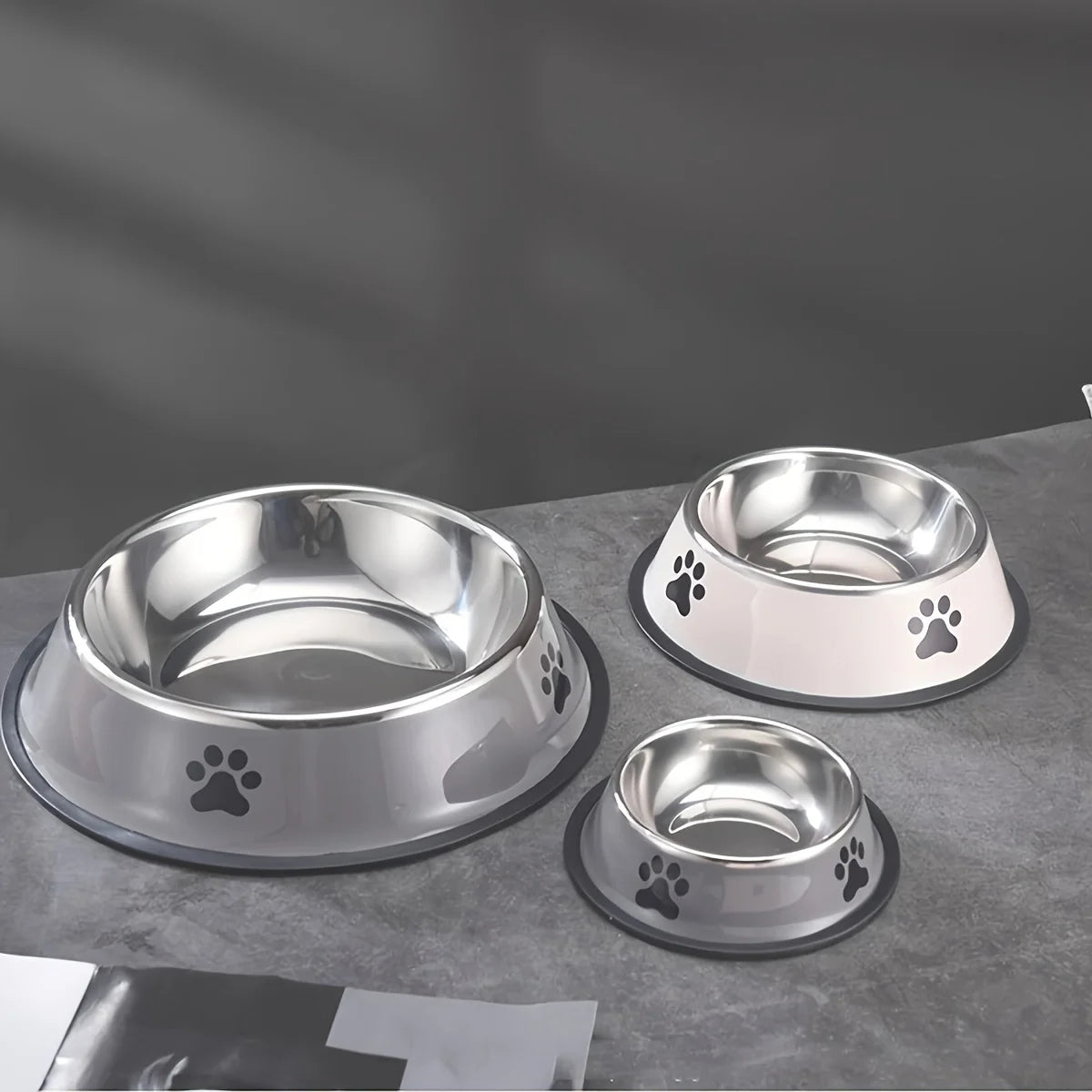 Stainless Steel Pet Bowl | Anti-Slip Food & Water Bowl (Multiple Sizes)