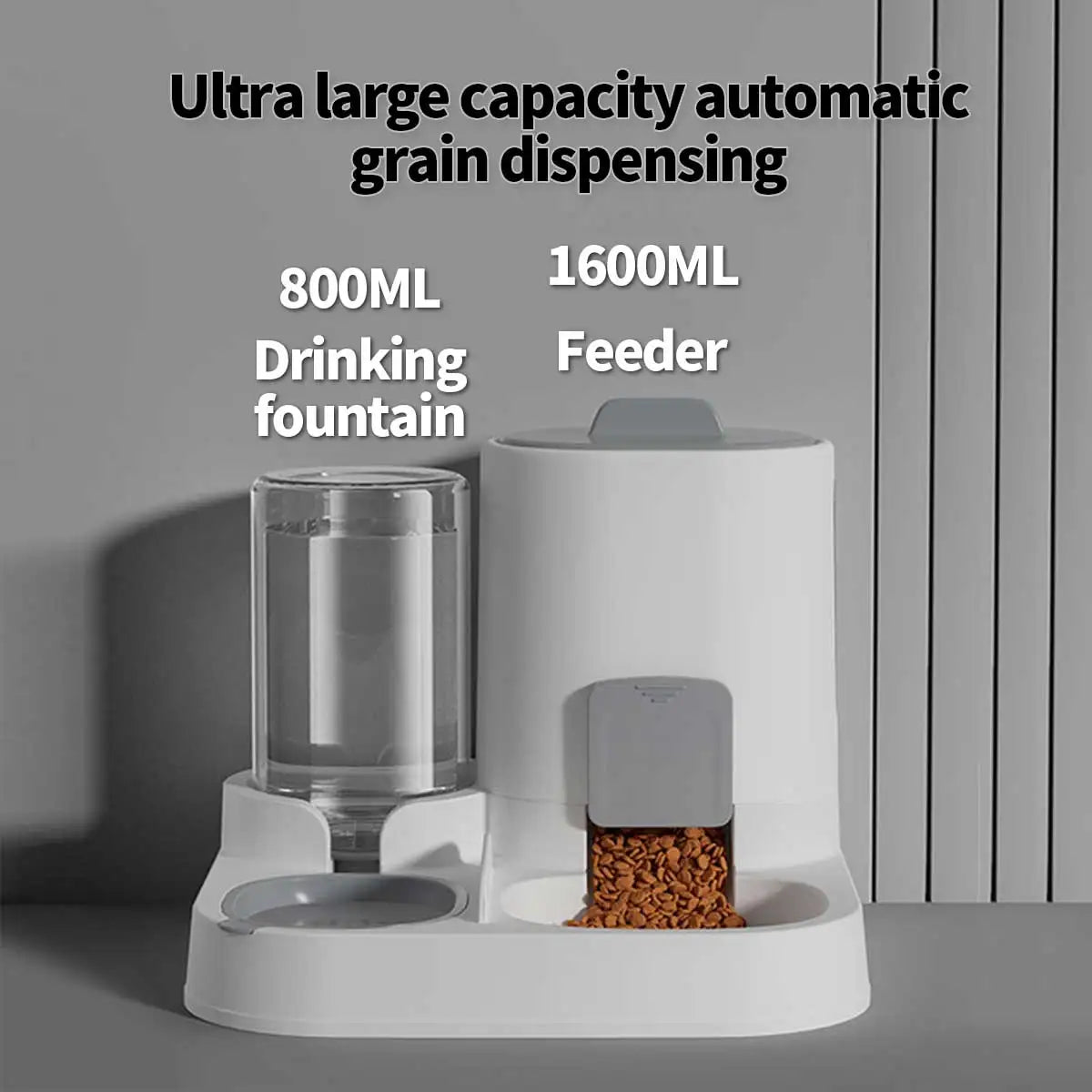 2-in-1 Pet Feeding & Water Dispenser Station