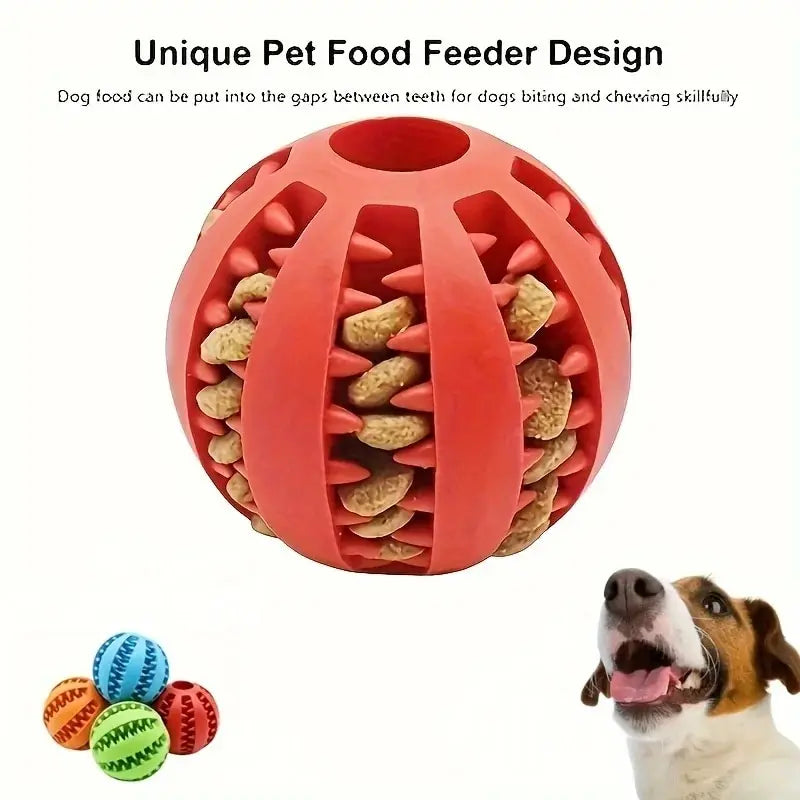 Interactive Dog Treat Ball | Chew Toy & Dental Cleaner
