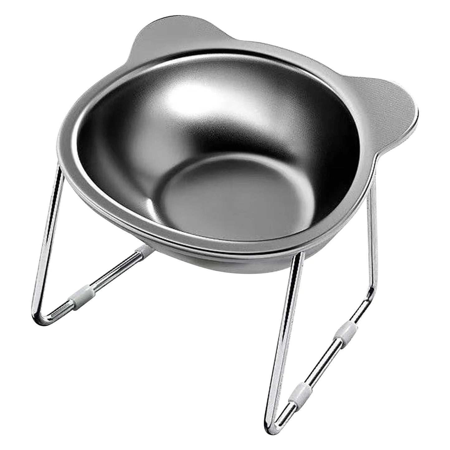 Stainless Steel Elevated Cat Bowl | 15° Ergonomic Design