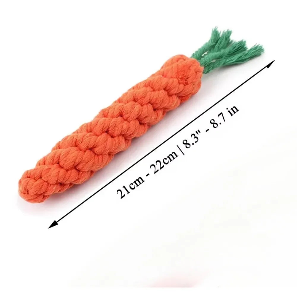 Carrot-Shaped Braided Rope Dog Toy | Durable Chew & Play Toy