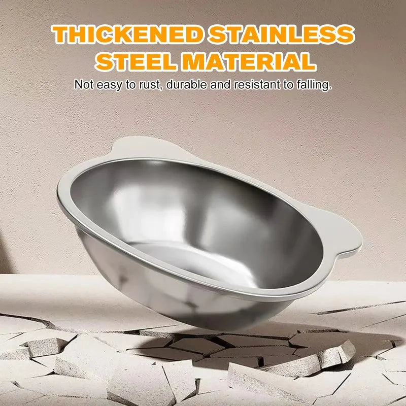 Stainless Steel Elevated Cat Bowl | 15° Ergonomic Design