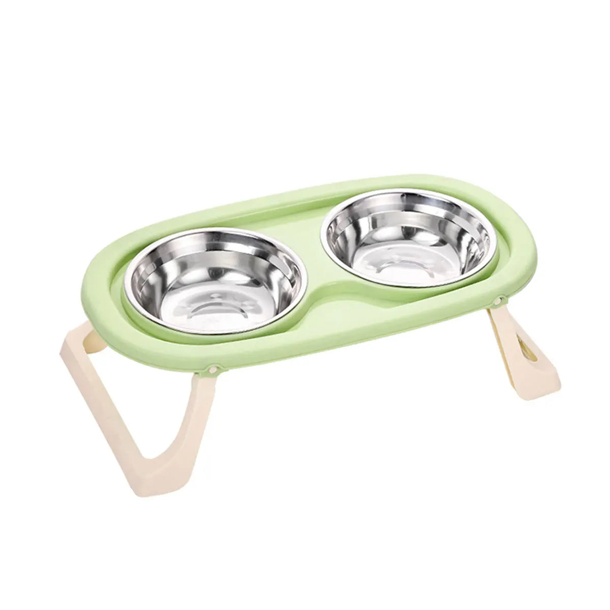 Elevated Double Stainless Steel Pet Bowl | Ergonomic Feeding Stand for Cats & small dogs