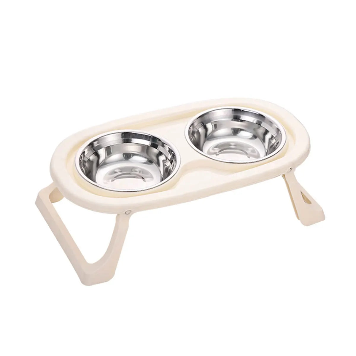 Elevated Double Stainless Steel Pet Bowl | Ergonomic Feeding Stand for Cats & small dogs