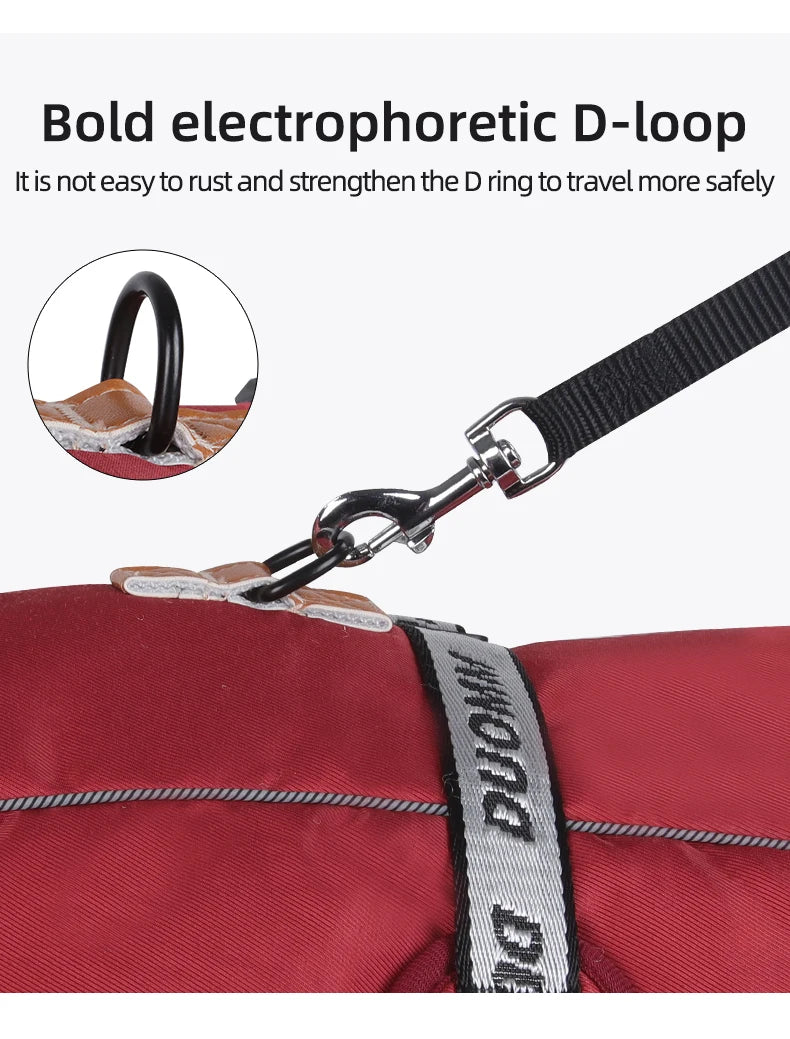 Winter Fleece Dog Jacket | Warm Coat for Large Dogs