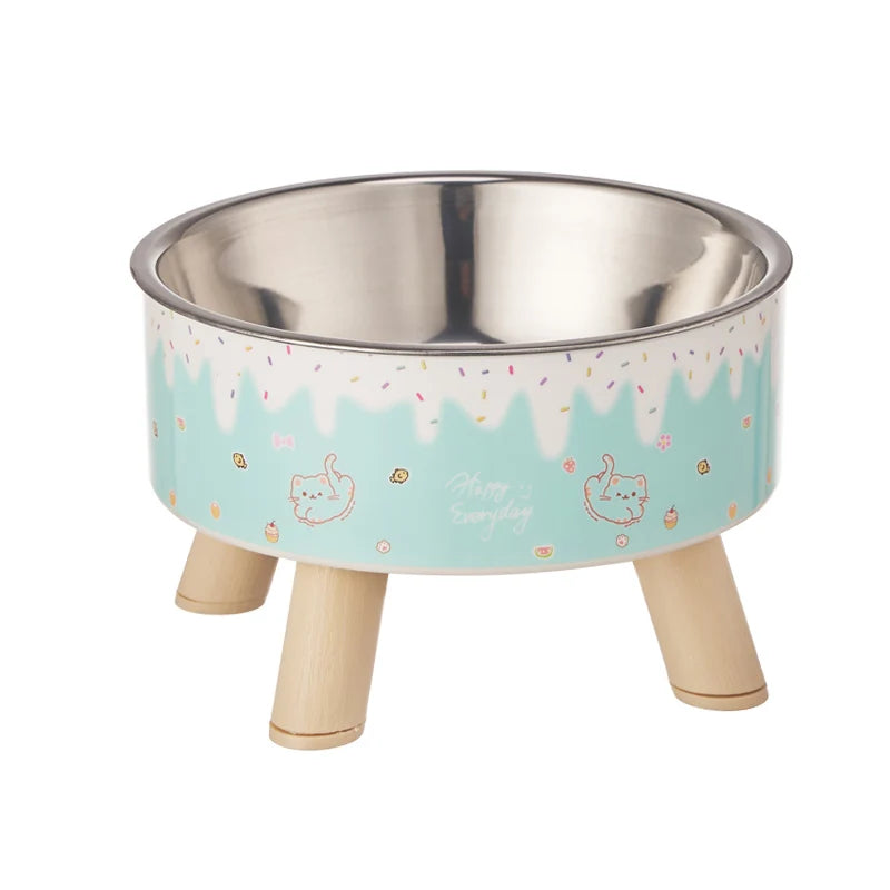 Elevated Pet Bowl for Cats & Small Dogs | Cute Raised Feeding Bowl