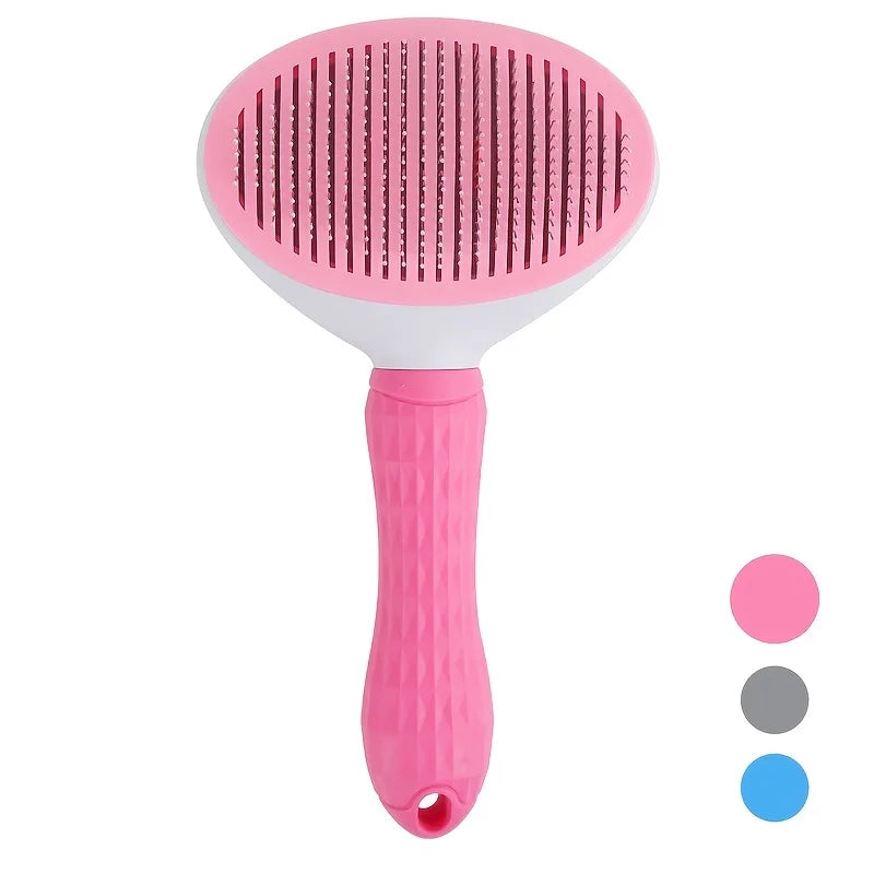 Self-Cleaning Pet Grooming Brush for Dogs & Cats