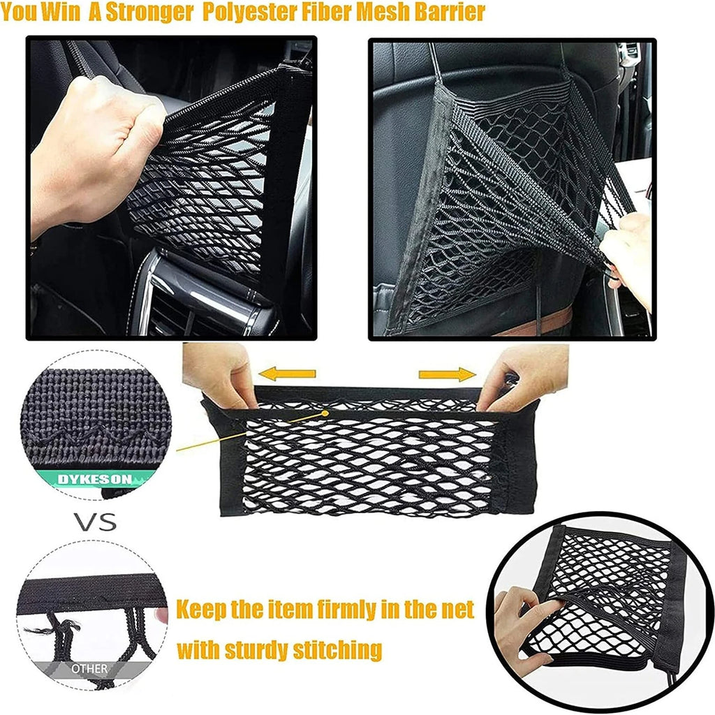 Premium Pet Car Safety Net Barrier | Universal Backseat Divider