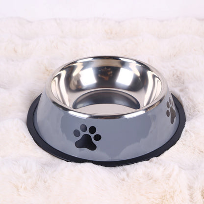 Stainless Steel Pet Bowl | Anti-Slip Food & Water Bowl (Multiple Sizes)