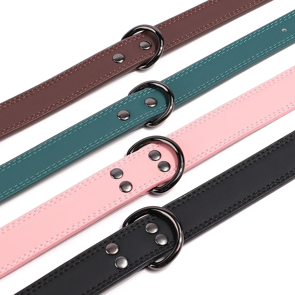Premium Genuine Leather Dog Collar | Adjustable & Durable for Small, Medium & Large Dogs