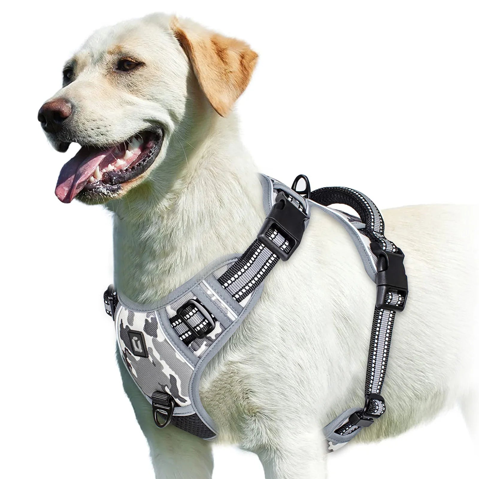 Adjustable Reflective No-Pull Dog Harness | Breathable Nylon Vest for Medium & Large Dogs