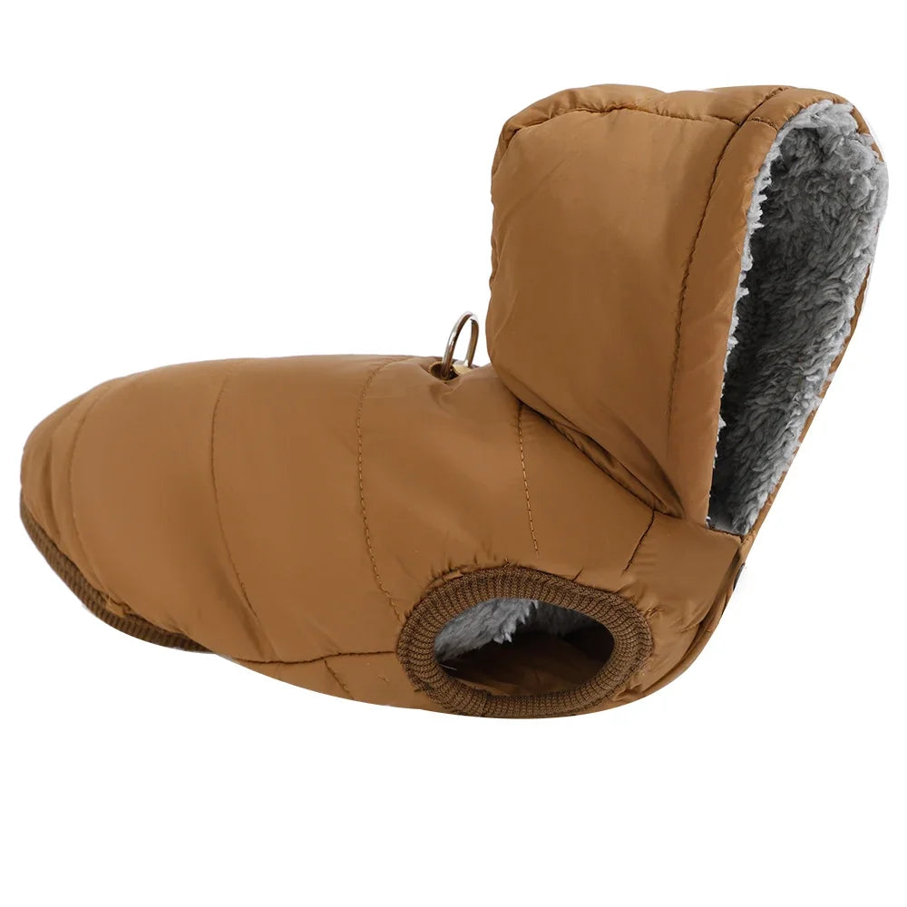 Waterproof Pet Hoodie Jacket with D-Ring | Winter Warm Fleece Coat for Cats & Small Dogs (XS–XL)