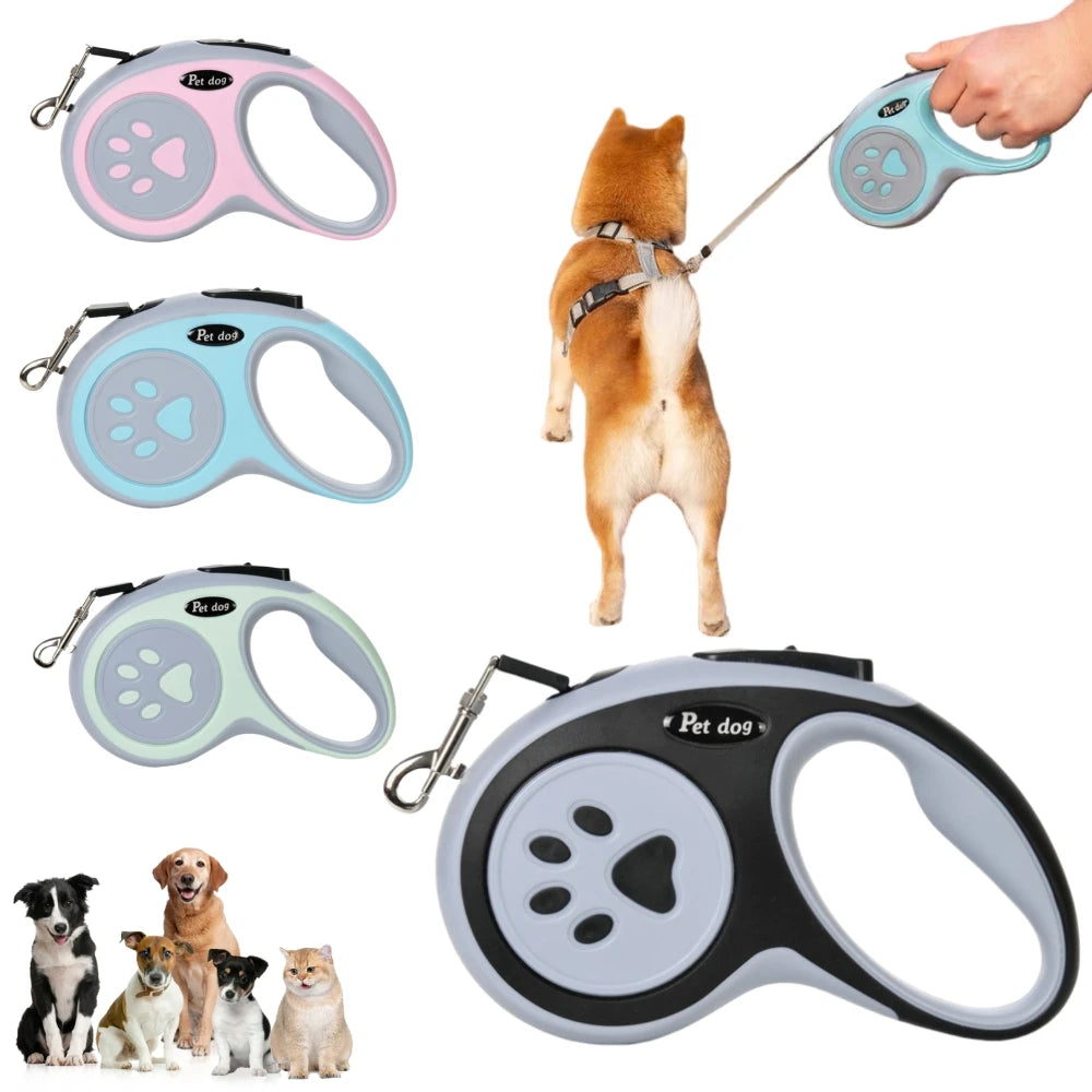 Retractable Dog Leash 3m / 5m | Strong Nylon Lead for Small & Medium Dogs