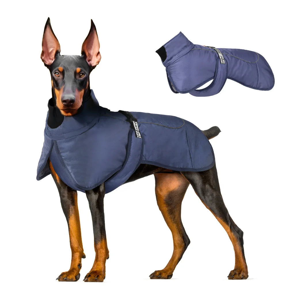 Winter Fleece Dog Jacket | Warm Coat for Large Dogs
