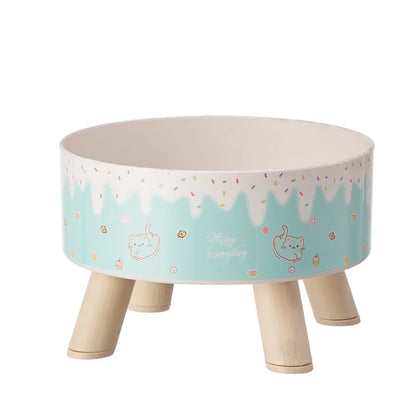 Elevated Pet Bowl for Cats & Small Dogs | Cute Raised Feeding Bowl
