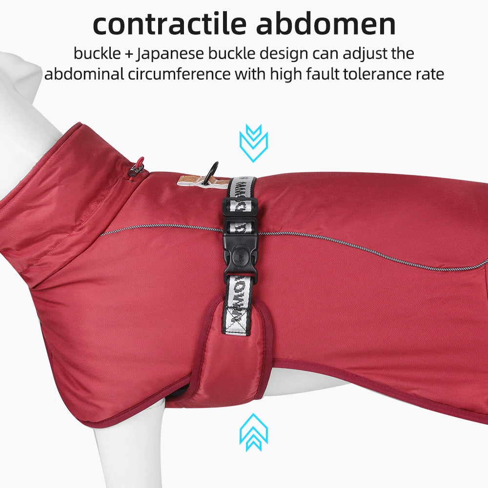 Winter Fleece Dog Jacket | Warm Coat for Large Dogs