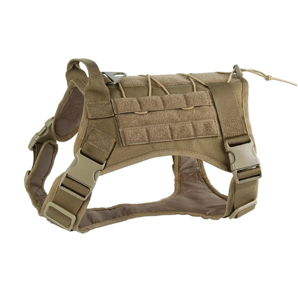 Adjustable Tactical Dog Harness | Heavy Duty Nylon Vest for Medium & Large Dogs