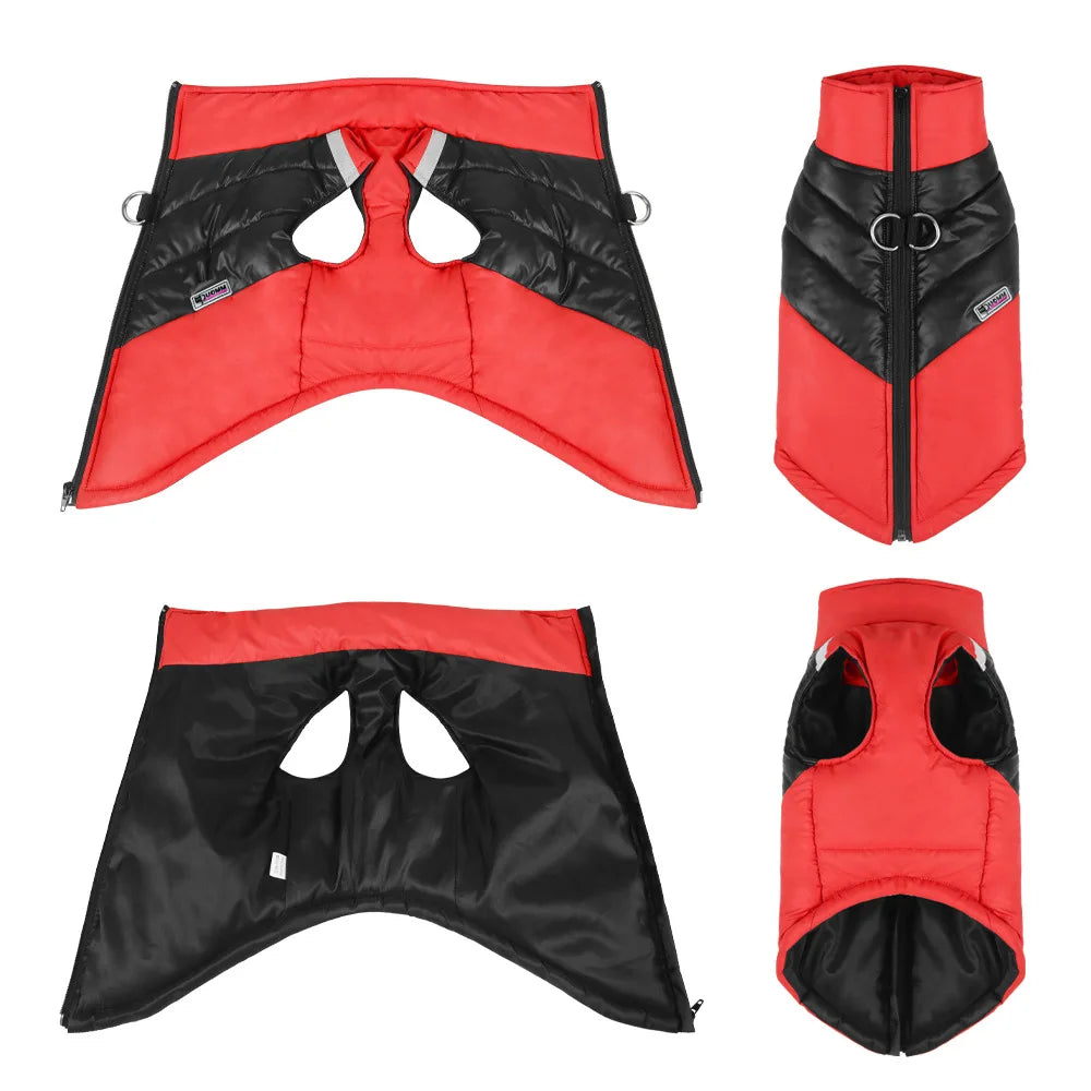 Waterproof Winter Dog Jacket | Padded Warm Vest for Small & Large Dogs