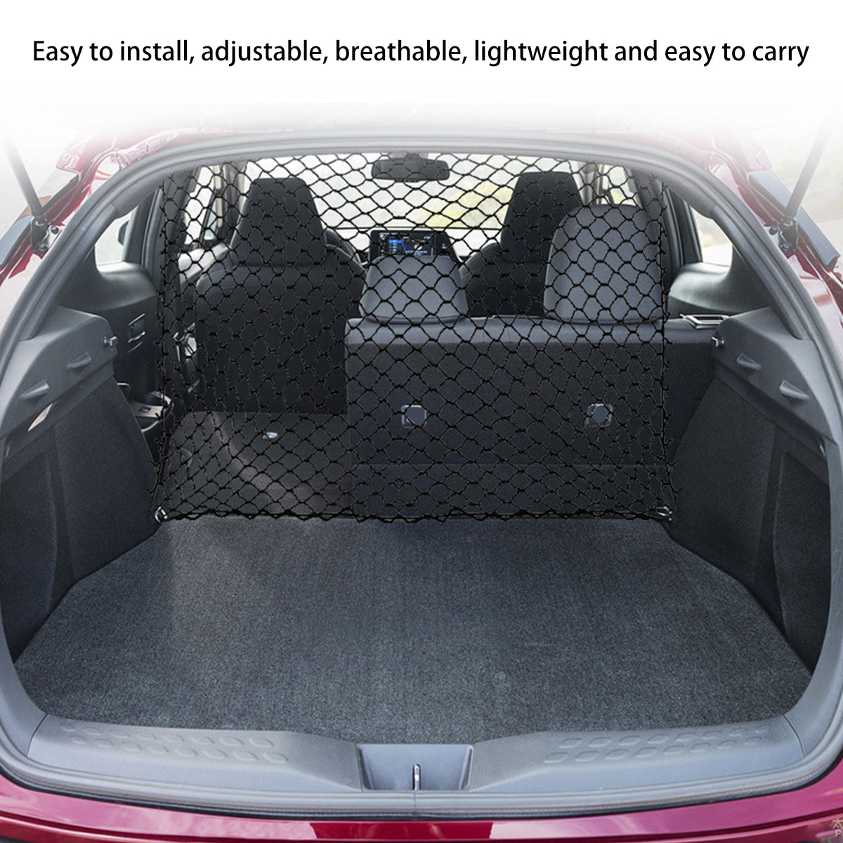 Car Safety Net for Pets | Trunk Barrier & Space Divider for Dogs