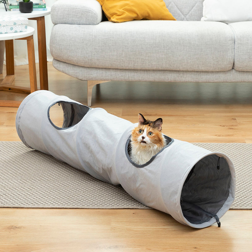 Collapsible Pet Tunnel | Interactive Foldable Cat Play Tunnel