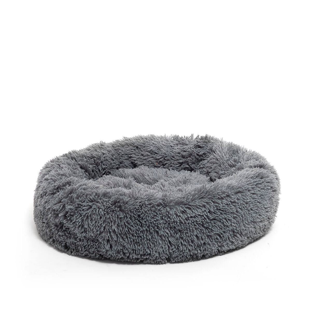 Calming Anti-Stress Pet Bed | Ultra Soft Fluffy Round Bed (60cm)