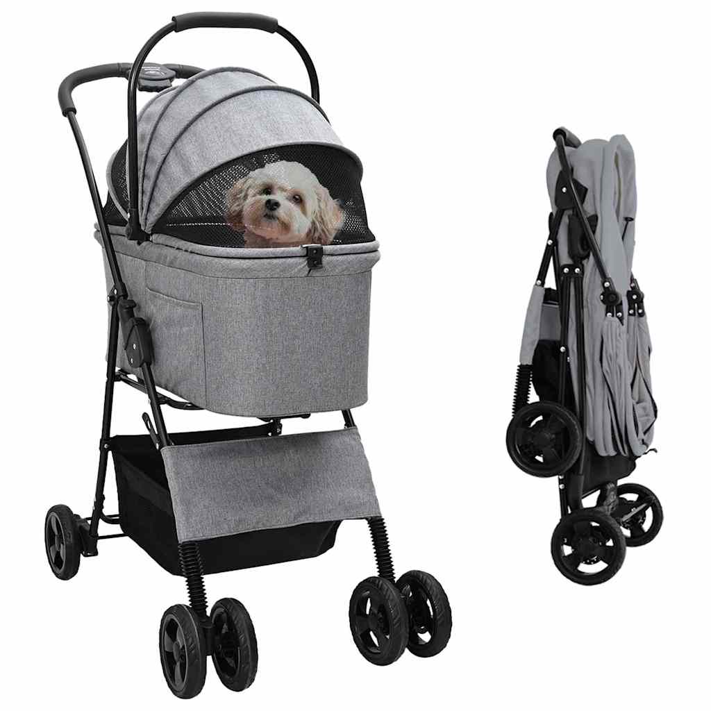 Foldable Luxury Pet Stroller | Safe & Comfortable Travel for Dogs & Cats